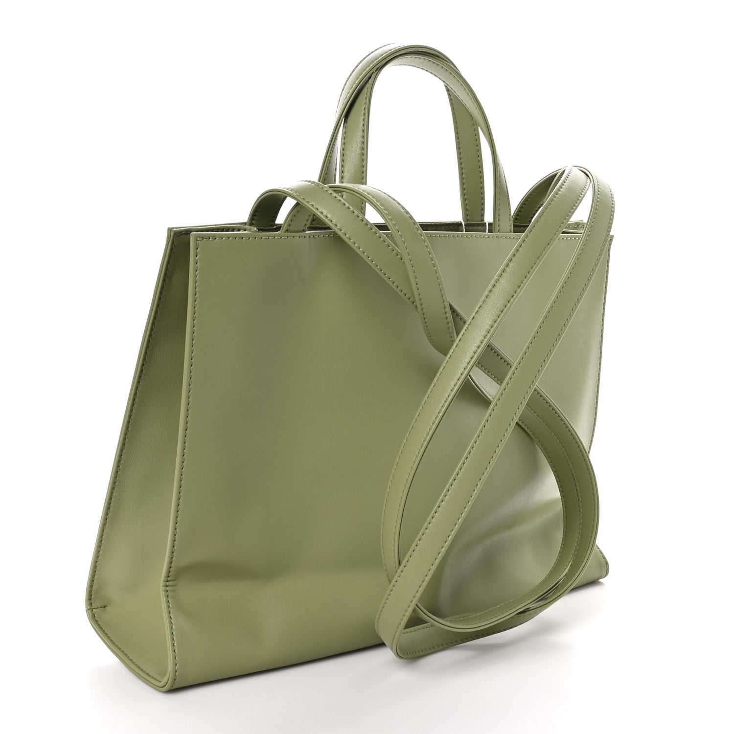 Telfar Vegan Leather Medium Shopping Bag Drab 3 of 8