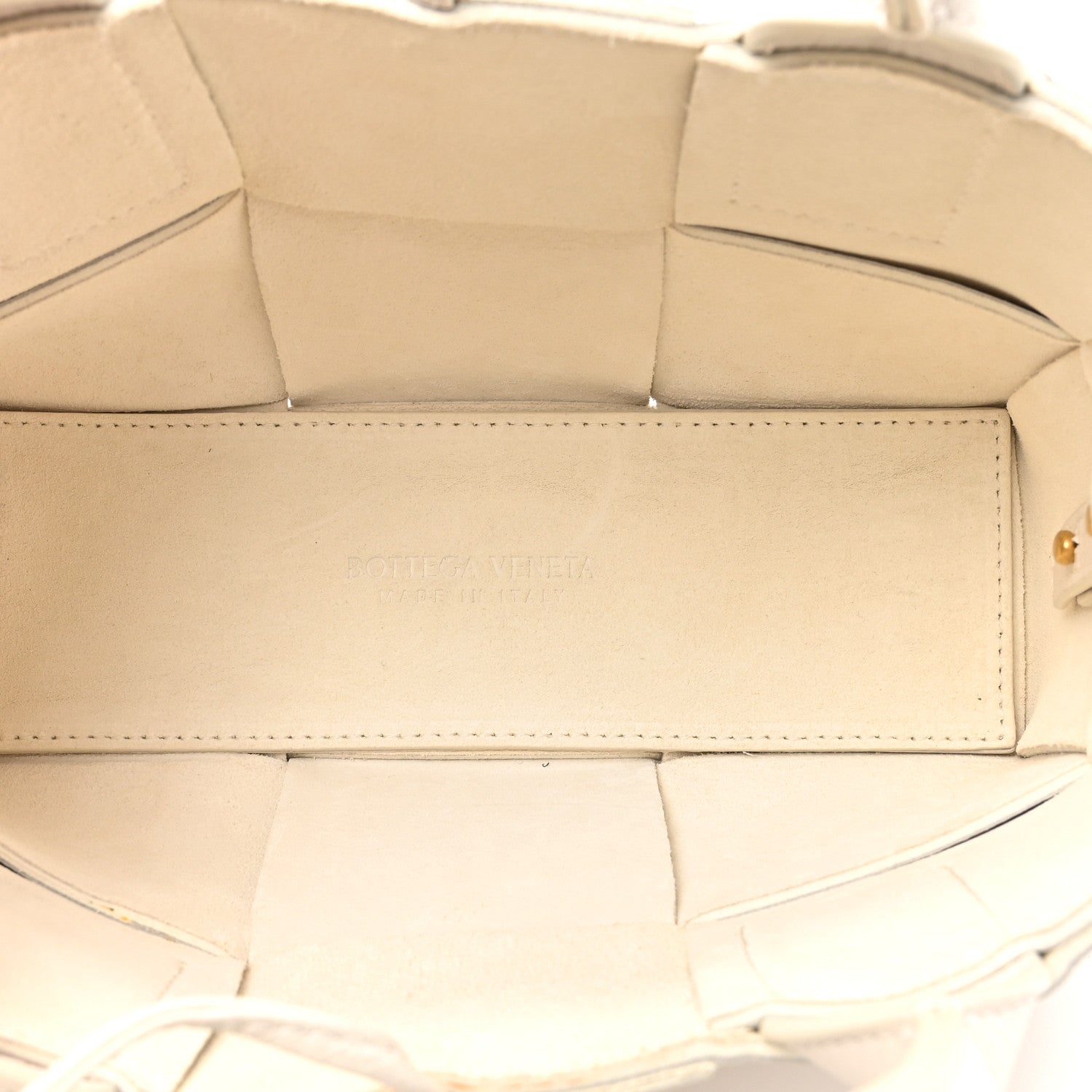 Bottega Veneta Lambskin Maxi Intreccio Candy Arco Tote White 6 of 12