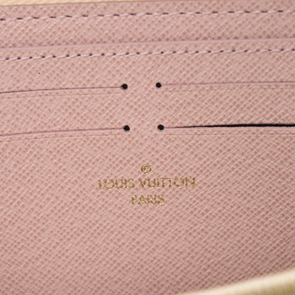 Louis Vuitton Damier Azur Clemence Wallet Rose Ballerine 6 of 7