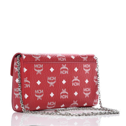 MCM Visetos Monogram Medium Millie Crossbody Bag Ruby Red 3 of 8