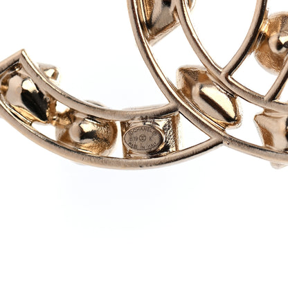 Chanel Metal Glass Pearl CC Crystal Snowfall Brooch Gold 4 of 4