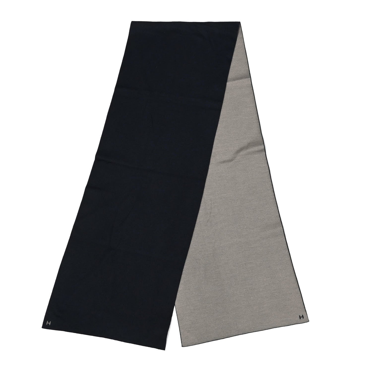 Hermes Cashmere Silk Aller-Retour Muffler Marine Sable 2 of 5