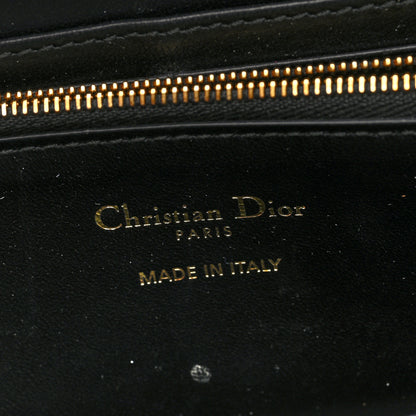 Christian Dior Lambskin Macrocannage Miss Caro Voyageur Slim Wallet Black 6 of 7