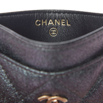 Chanel Iridescent Caviar Quilted Card Holder Black 7 of 9