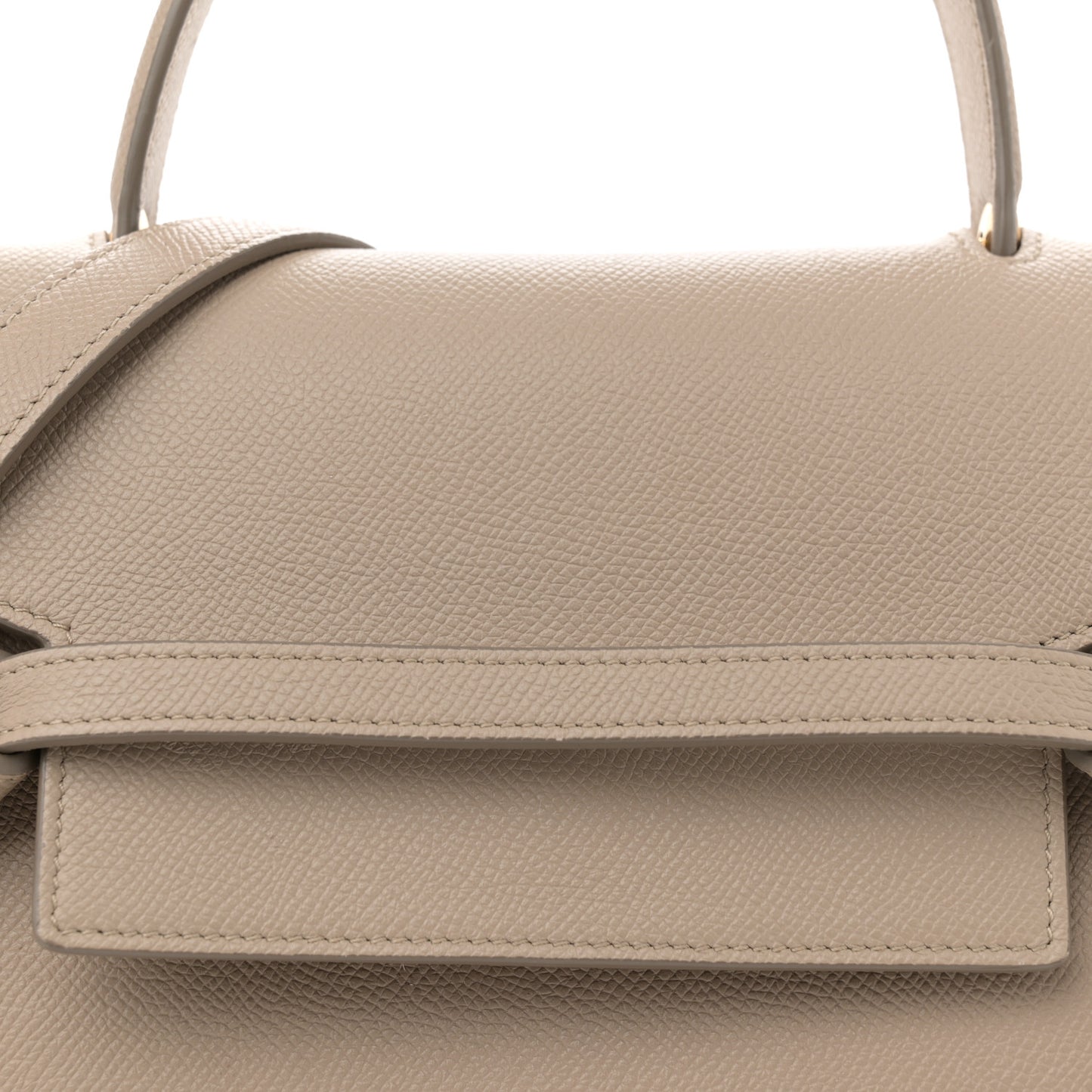 Grained Calfskin Micro Belt Bag Light Taupe