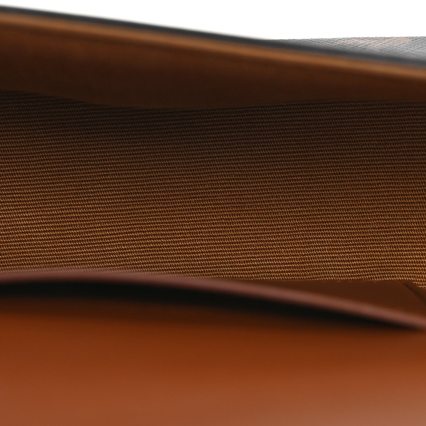 Triomphe Canvas Calfskin Tabou Clutch on Strap Tan