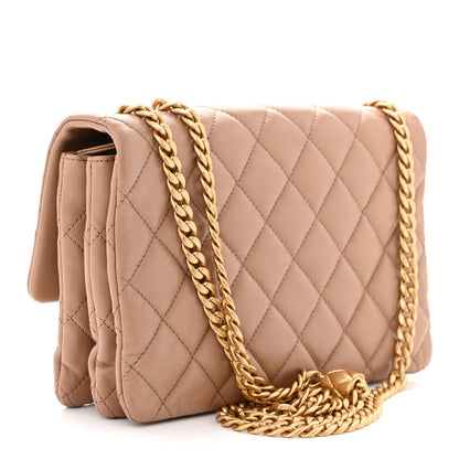 Chanel Lambskin Quilted Medium Pillow Crush Flap Beige 3 of 11