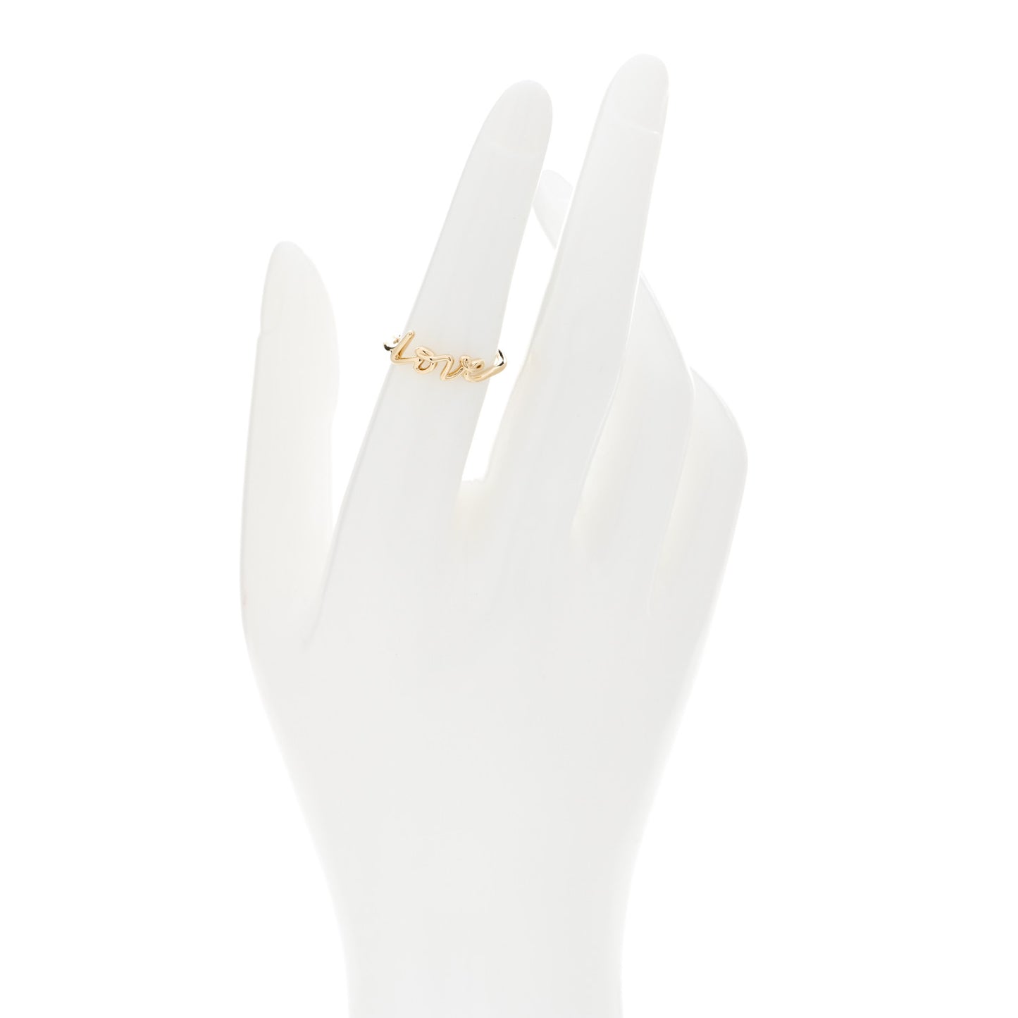 18K Yellow Gold Mini Paloma's Graffiti Love Ring 52 6