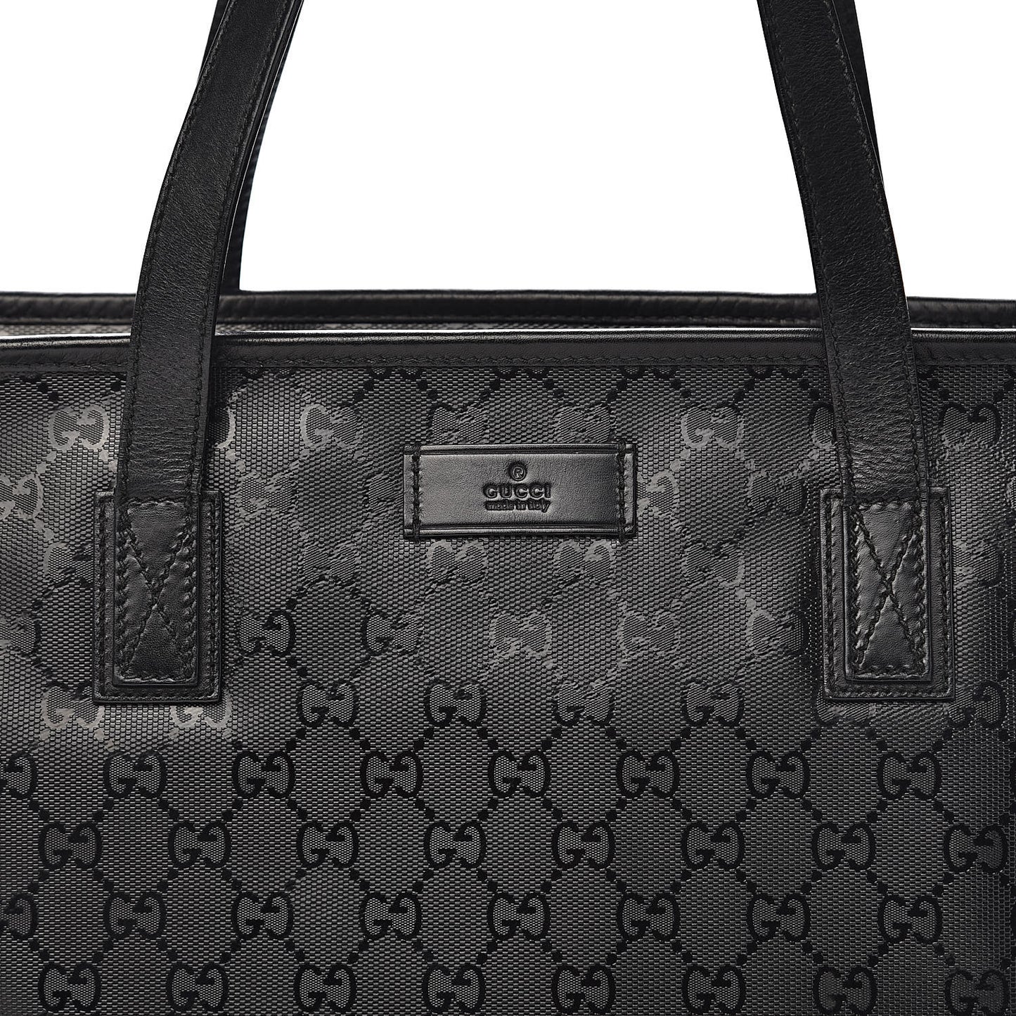 Imprime Monogram Medium Zippered Shopping Tote Black
