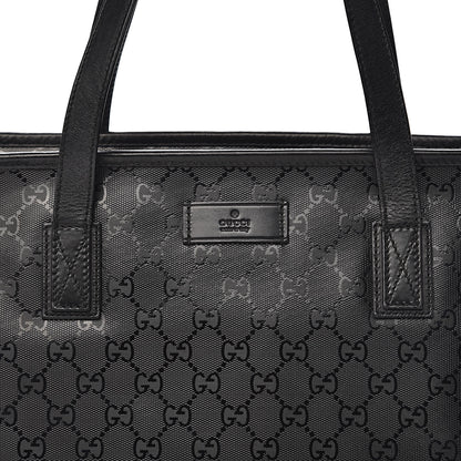 Gucci Imprime Monogram Medium Zippered Shopping Tote Black 10 of 13