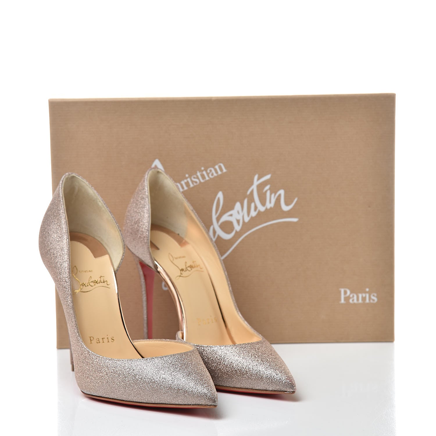 Christian Louboutin Glitter Mini Specchio Iriza 100 Pumps 35 Courtisane 9 of 9