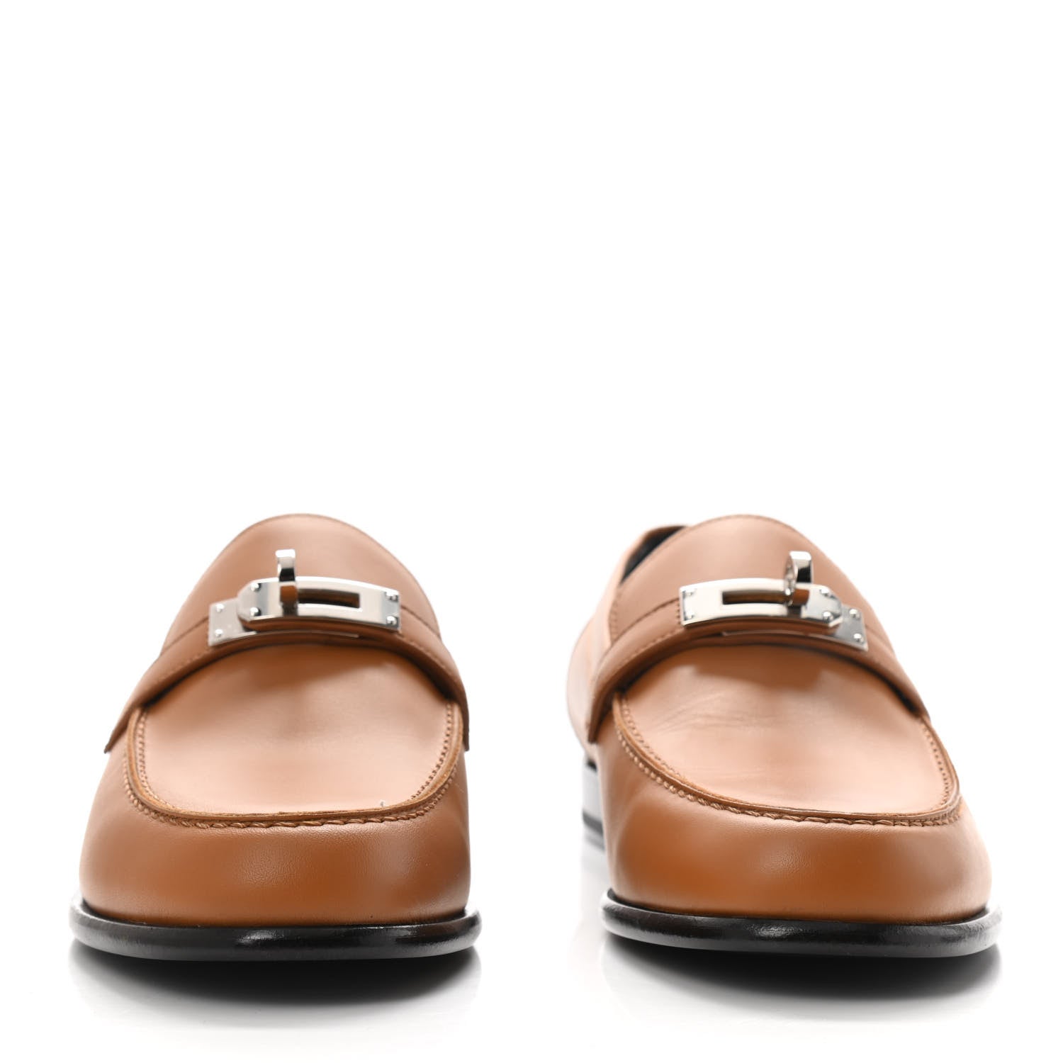 Hermes Calfskin Womens Destin Loafer 37.5 Naturel 3 of 8