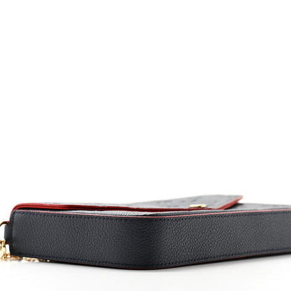 Louis Vuitton Empreinte Pochette Felicie Chain Wallet Marine Rouge 9 of 11