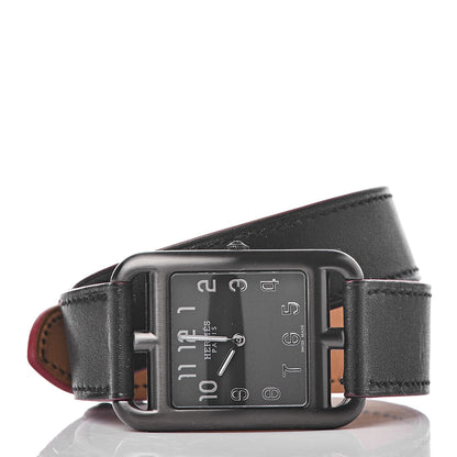 Hermes PVD Stainless Steel Barenia 29mm Cape Cod Double Tour Quartz Watch Noir 3 of 10
