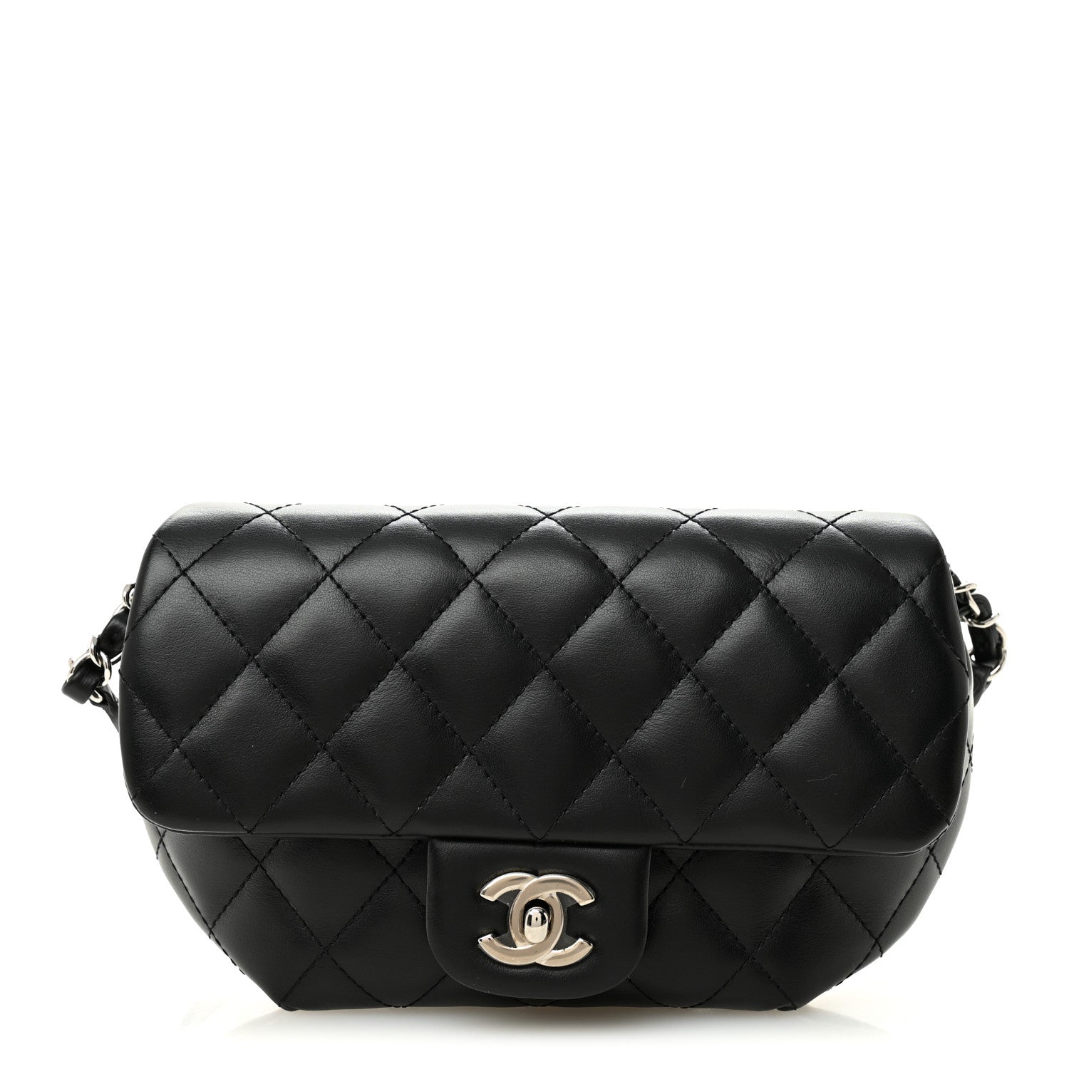 Chanel Calfskin Quilted CC Uniform Flap Belt Bag Black 1 of 11