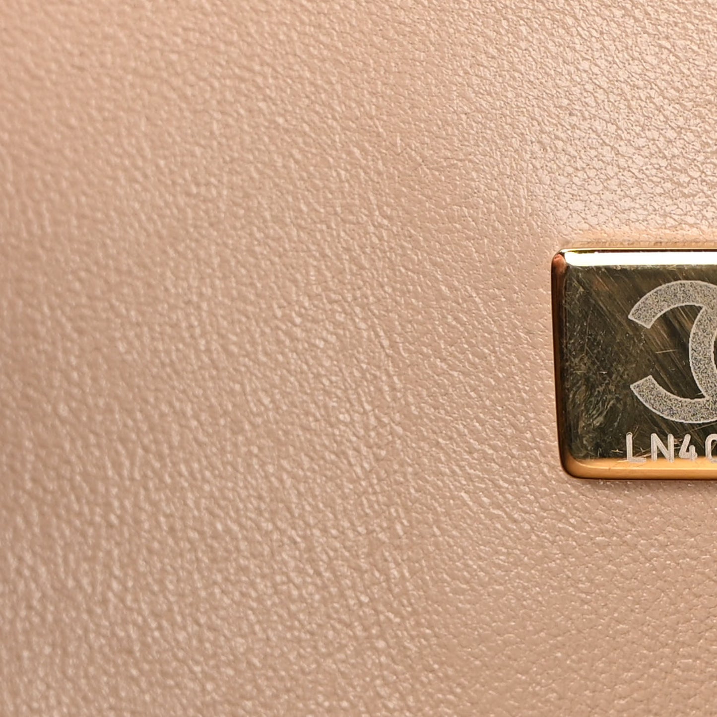 Caviar Quilted Jumbo Double Flap Beige