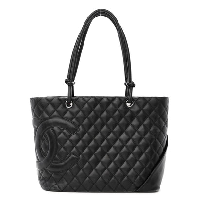 Chanel Calfskin Quilted Large Cambon Tote Black 1 of 18