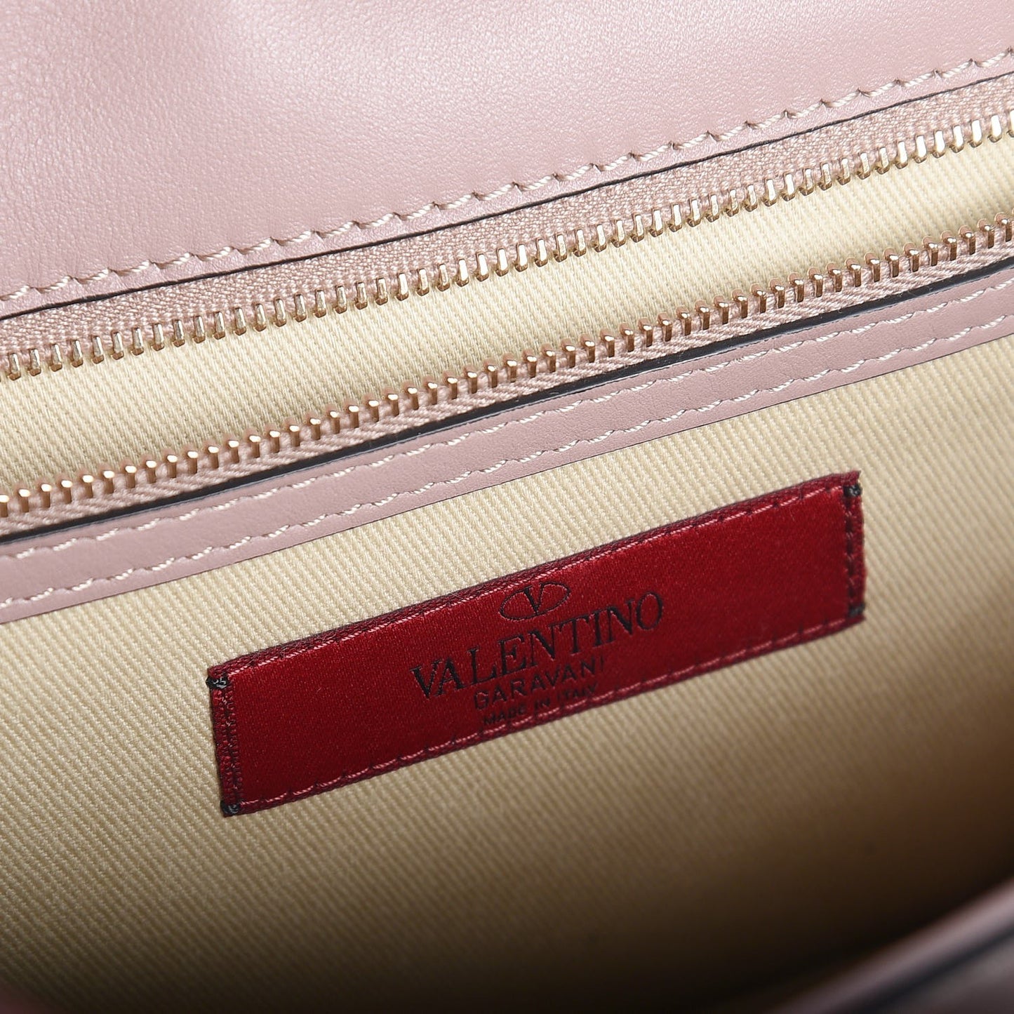 Vitello Medium Glam Lock Rockstud Flap Poudre