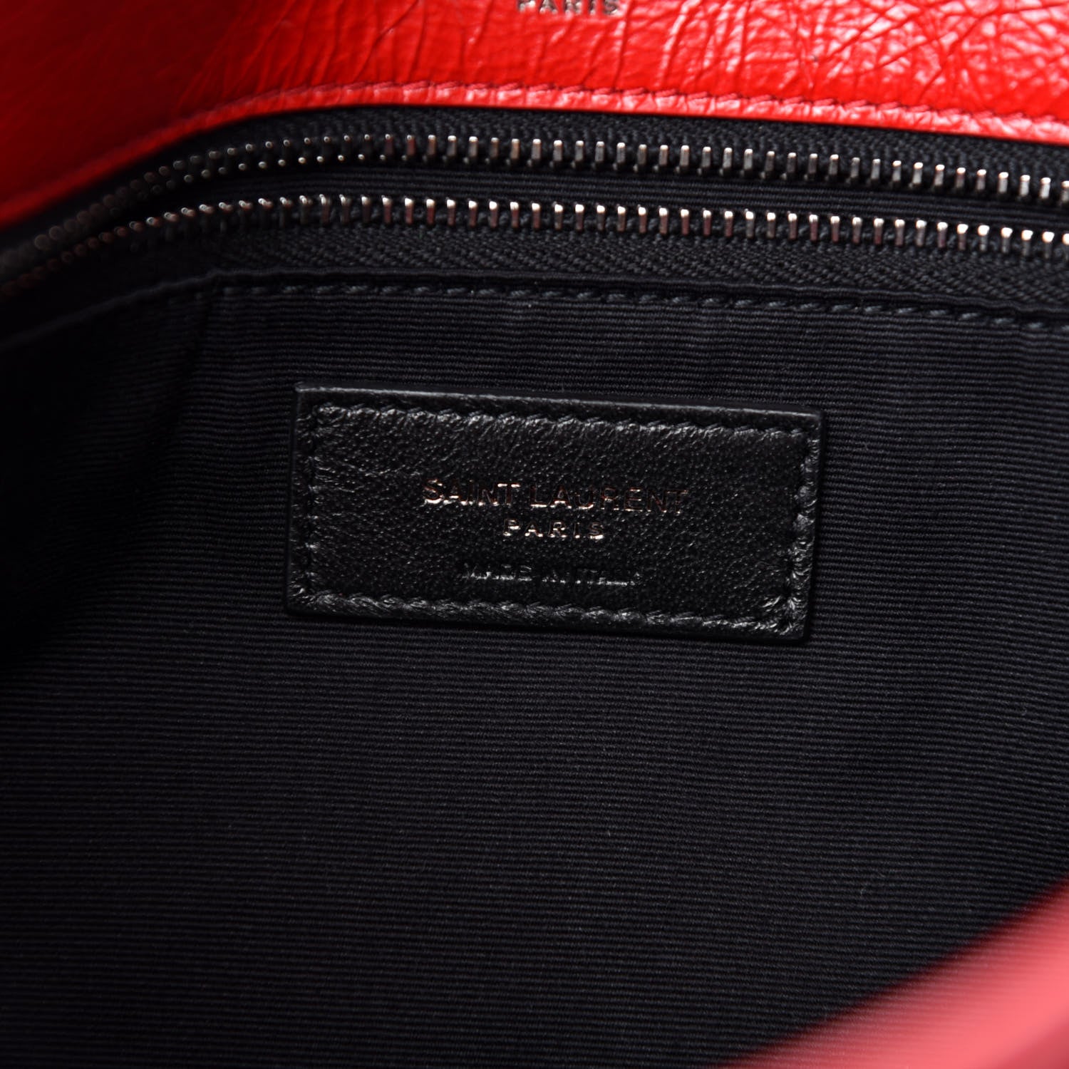 Saint Laurent Crinkled Calfskin Matelasse Monogram Medium Niki Chain Satchel Rouge Eros 9 of 12