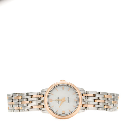 Omega Stainless Steel 18K Red Gold Mother of Pearl 24mm De Ville Prestige Quartz Watch 424.20.24.60.05.002 2 of 5