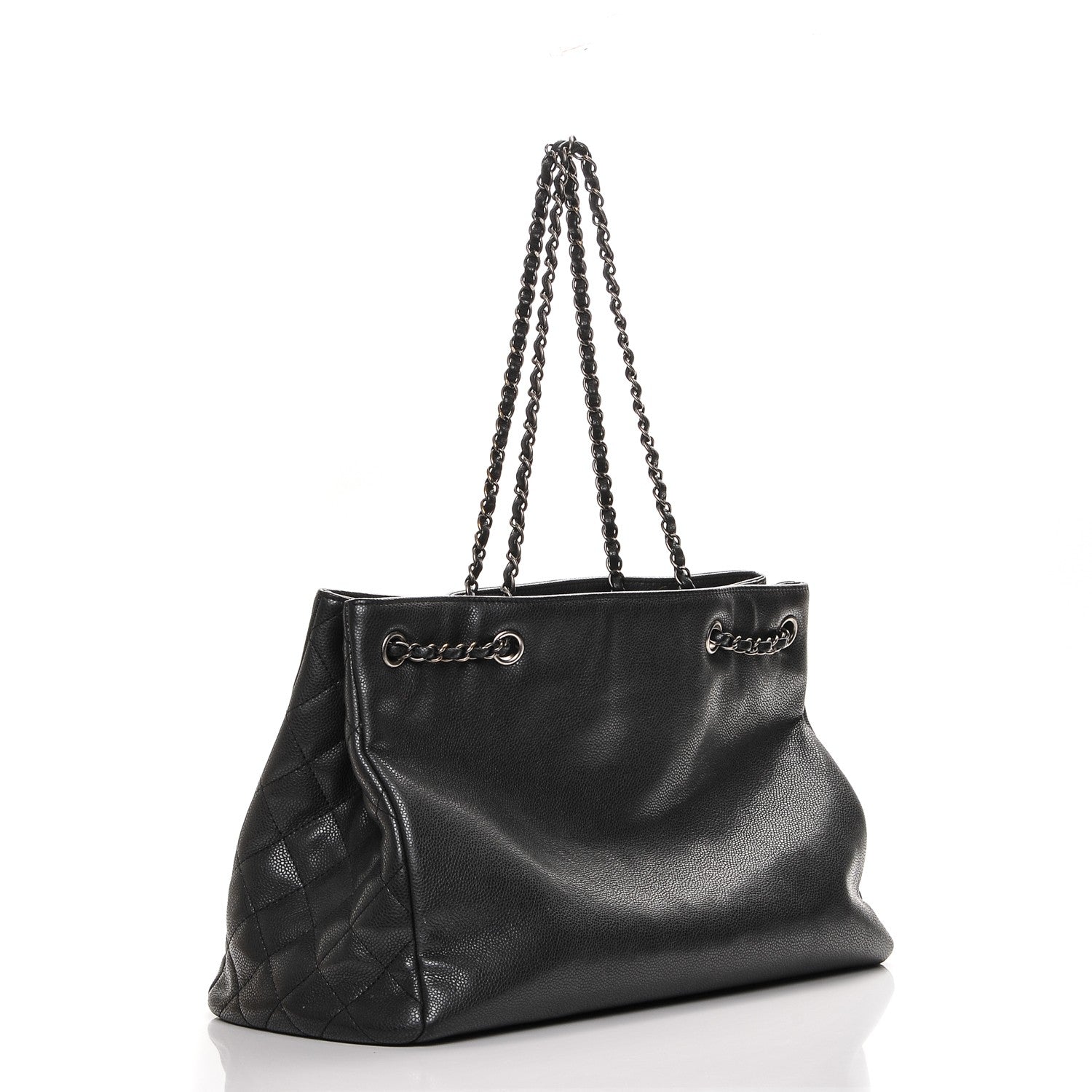Chanel Grained Calfskin Large Shopping Tote Black 3 of 7