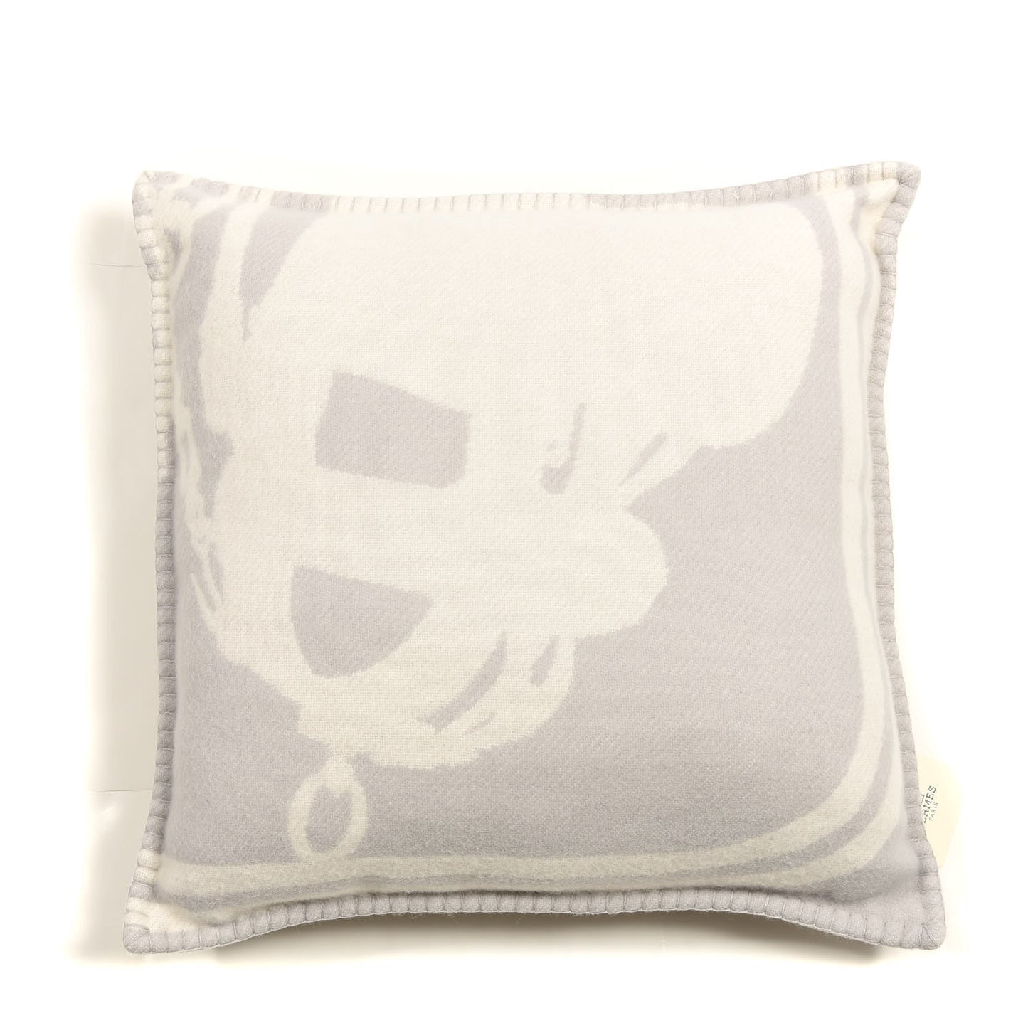 Wool Cashmere Brides De Gala Pillow Gris Perle