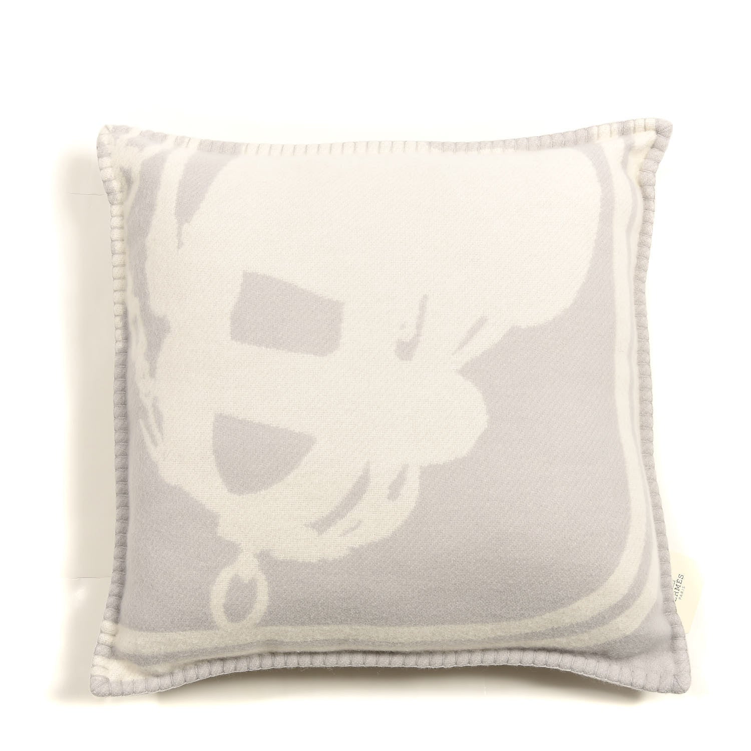Hermes Wool Cashmere Brides De Gala Pillow Gris Perle 1 of 4