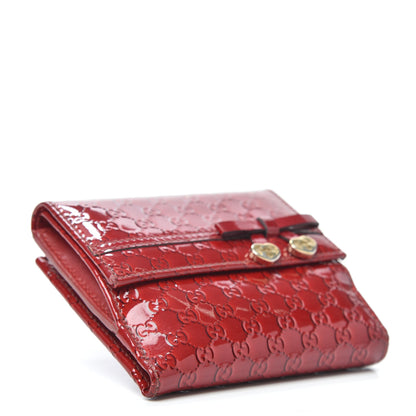 Gucci Patent Guccissima Mayfair French Flap Wallet Red 4 of 6