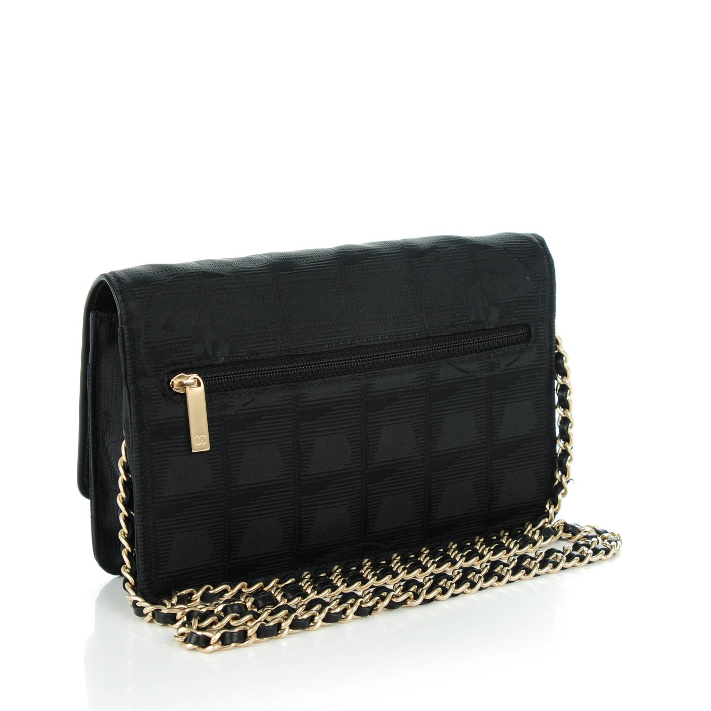 Nylon Travel Wallet On Chain WOC Black
