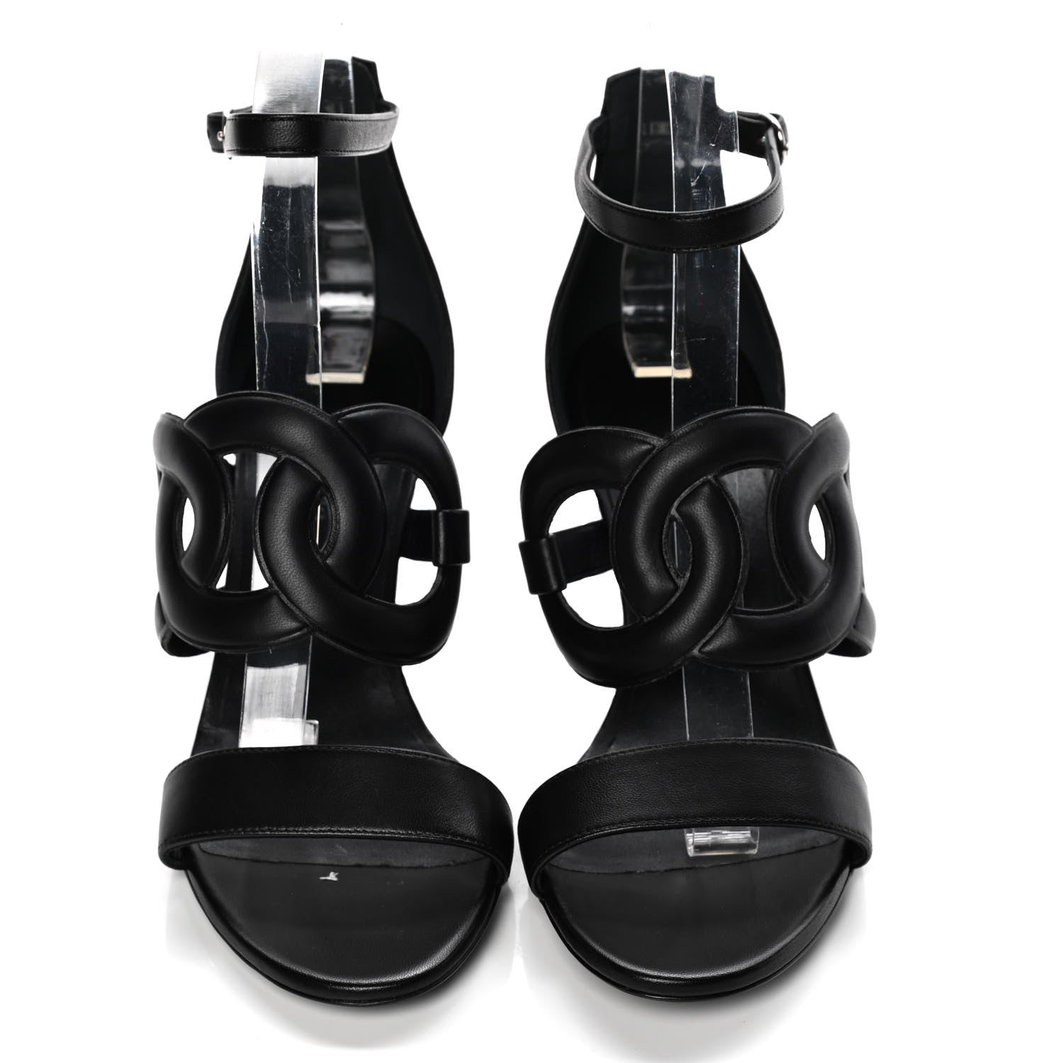 Hermes Nappa Brisbane Wedge Sandals 37 Black 5 of 12