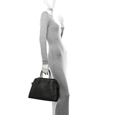 The Row Polished Saddle Calfskin Soft Margaux 12 Koala Grey 2 of 11