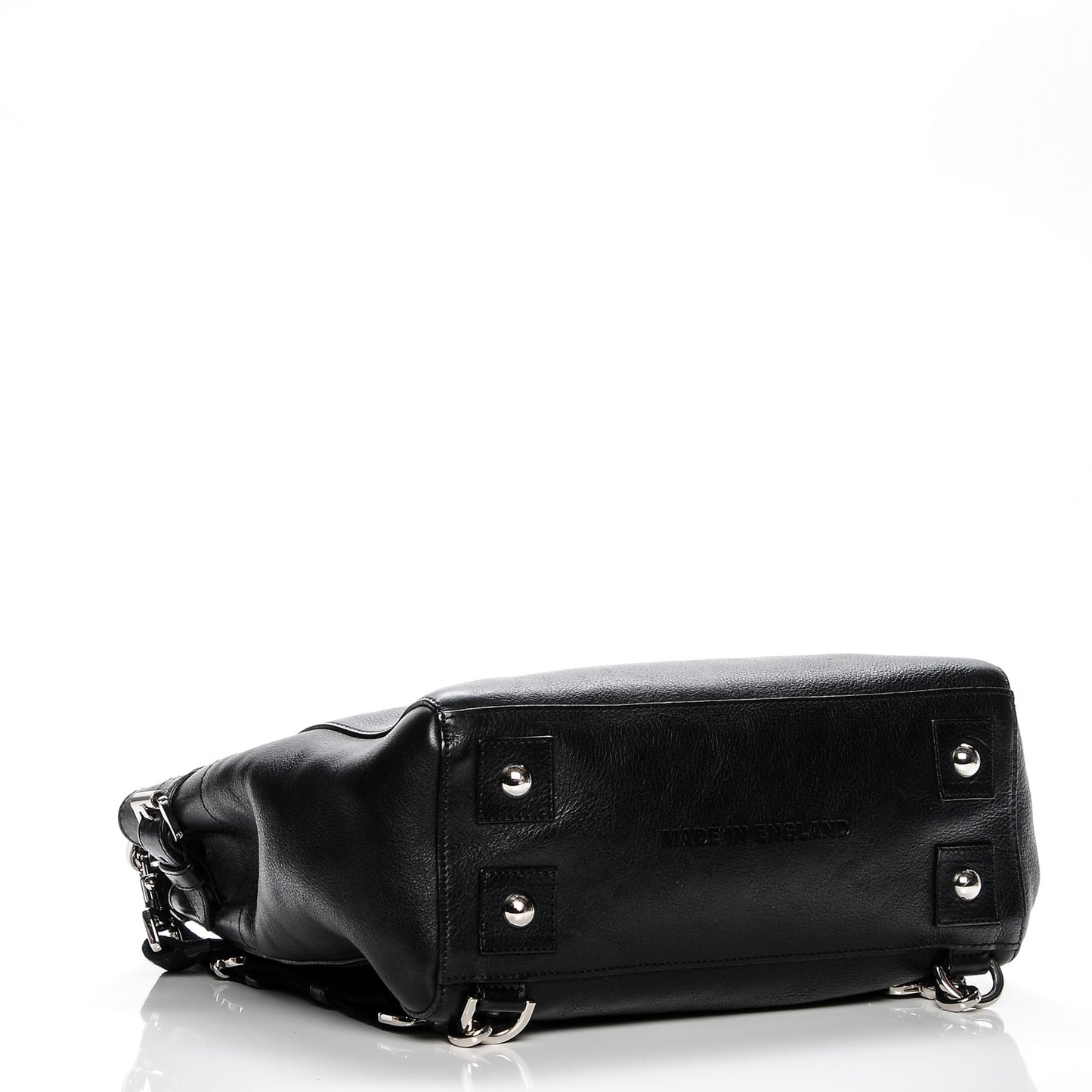 Natural Leather Cara Delevingne Convertible Satchel Black