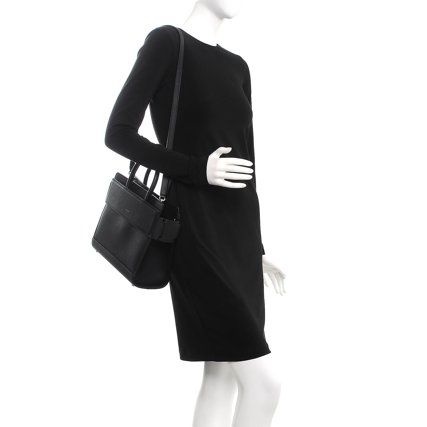 Givenchy Grained Calfskin Small Horizon Satchel Black 2 of 7