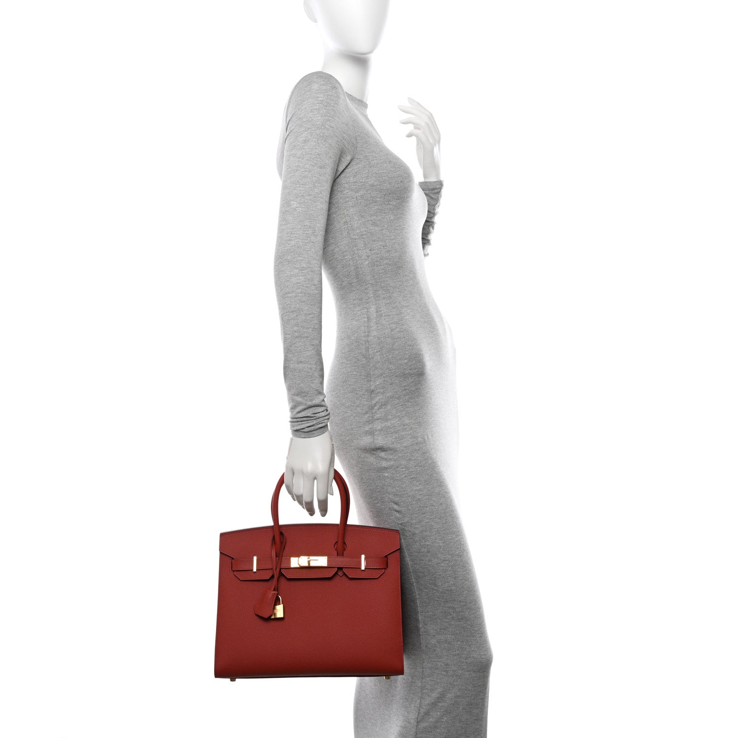 Hermes Epsom Birkin Sellier 30 Rouge Venetian 2 of 13