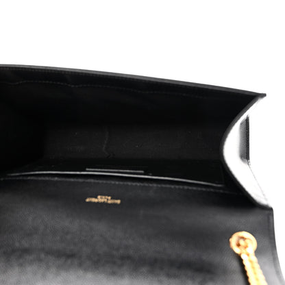 Saint Laurent Grain De Poudre Medium Classic Monogram Kate Satchel Black 5 of 10