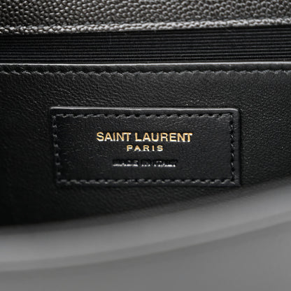 Saint Laurent Grain De Poudre Medium Classic Monogram Kate Satchel Black 6 of 10