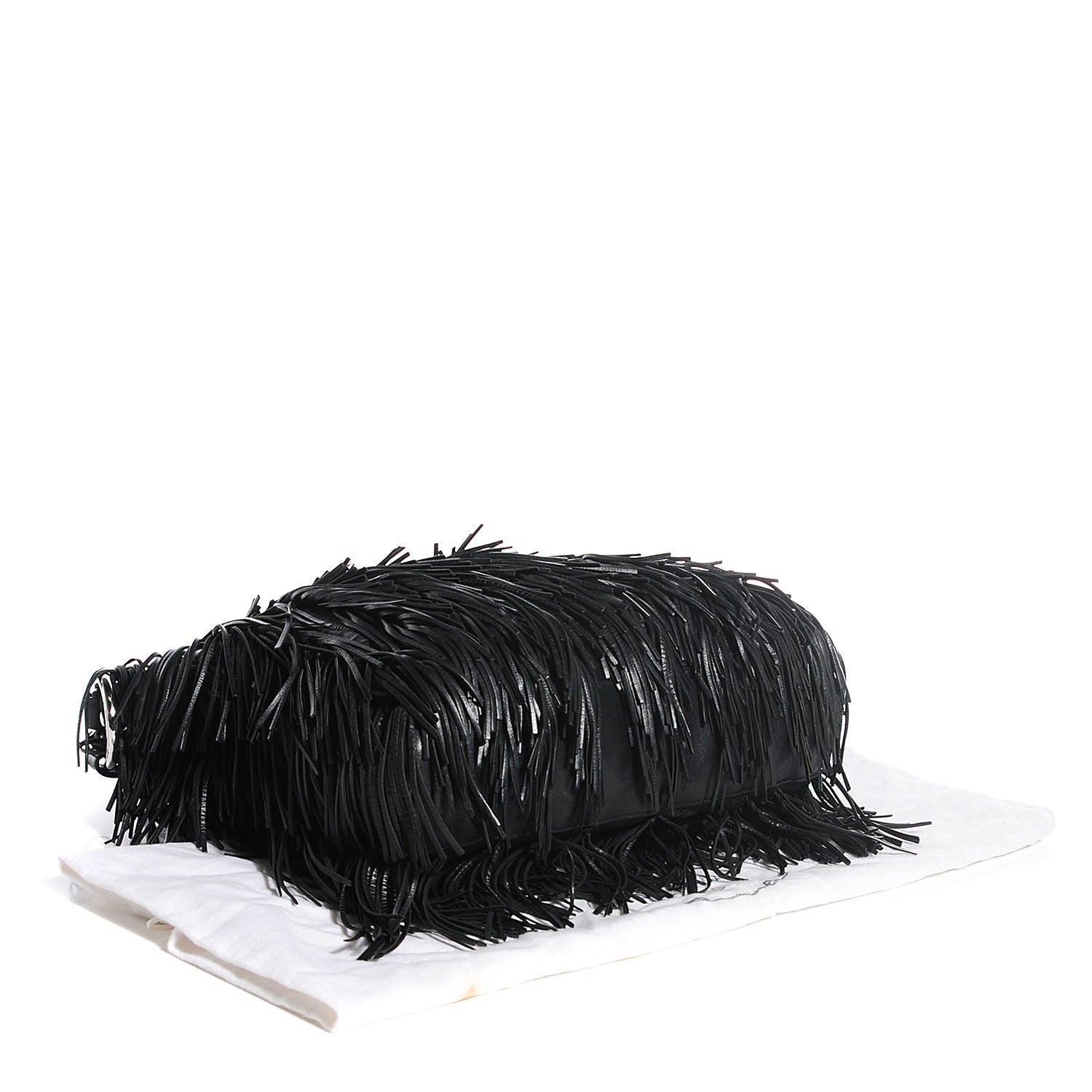Prada Nappa Fringe Hobo Nero Black 4 of 9