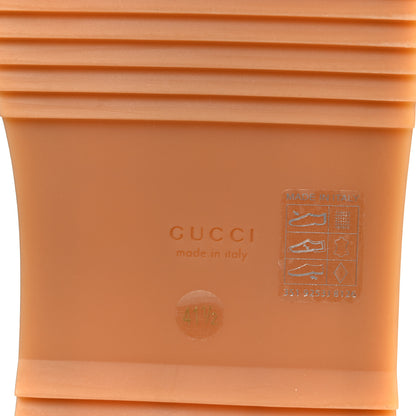 Gucci Monogram Maxi GG Angelina Platform 55mm Slide Sandals 41.5 Camel Ebony 9 of 10