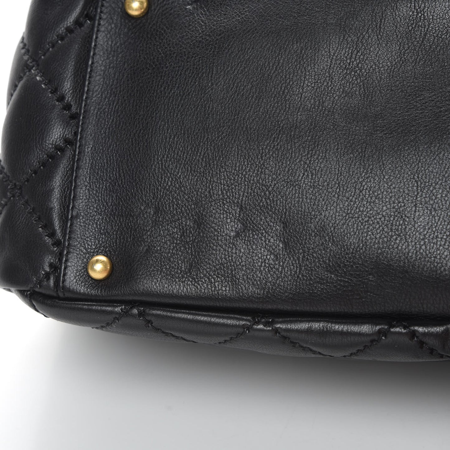 Calfskin Quilted Retro Chain Flap Black