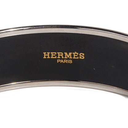 Hermes Enamel Printed Wide Balcons du Guadalquivir Bracelet 70 Silver 4 of 4