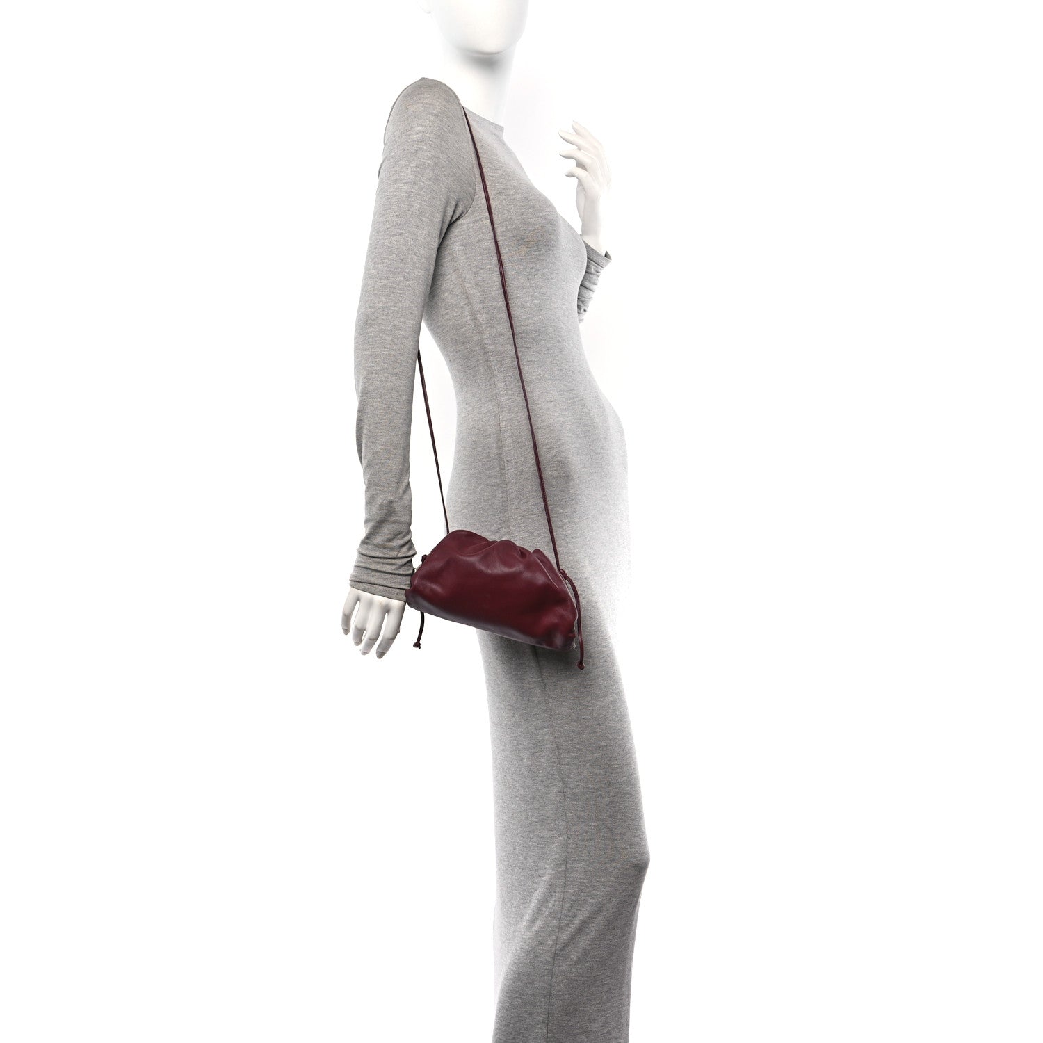 Bottega Veneta Butter Calfskin The Mini Pouch Bordeaux 2 of 9