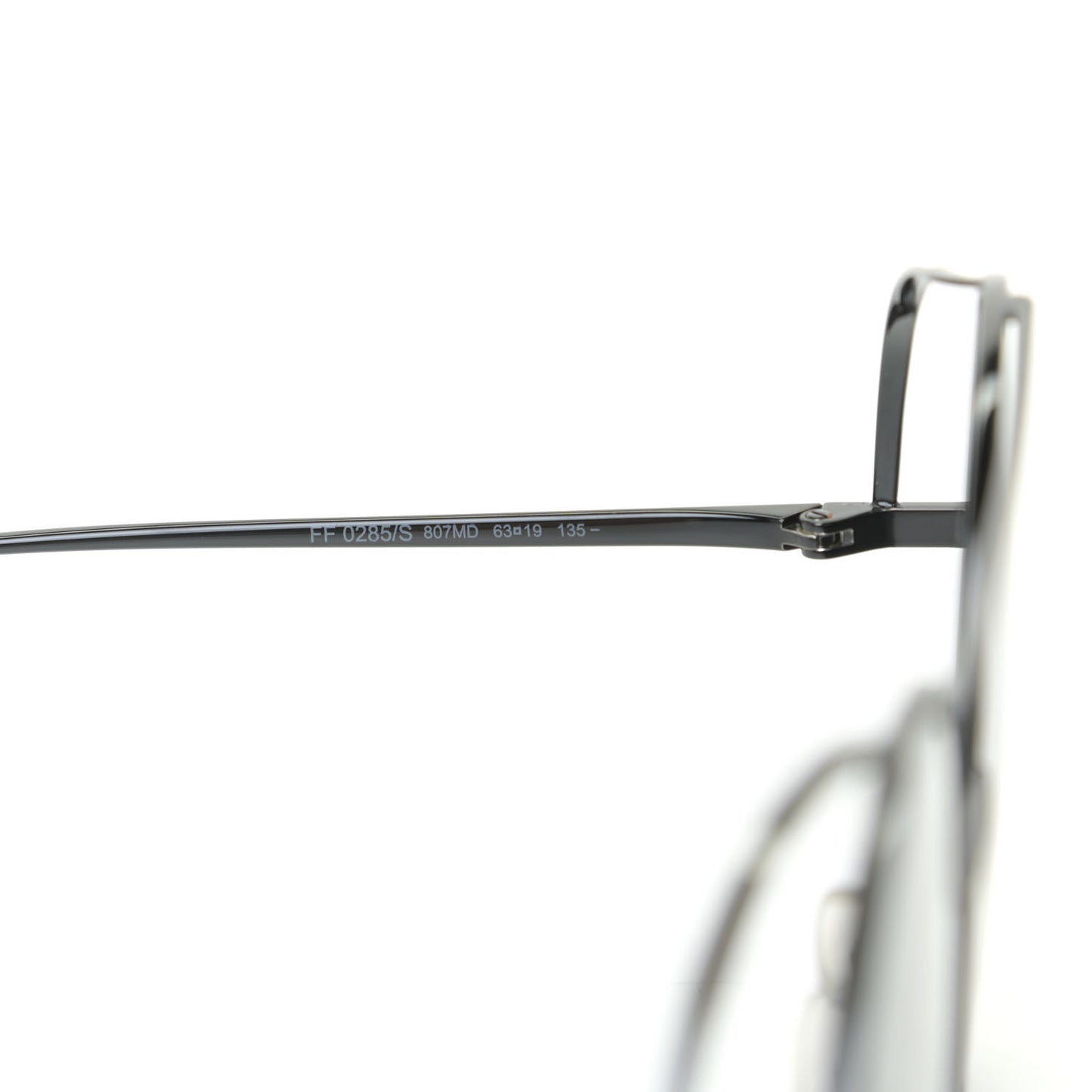 Metal F is Fendi Printed Run Away Round Frame Sunglasses FF 0285/S Black