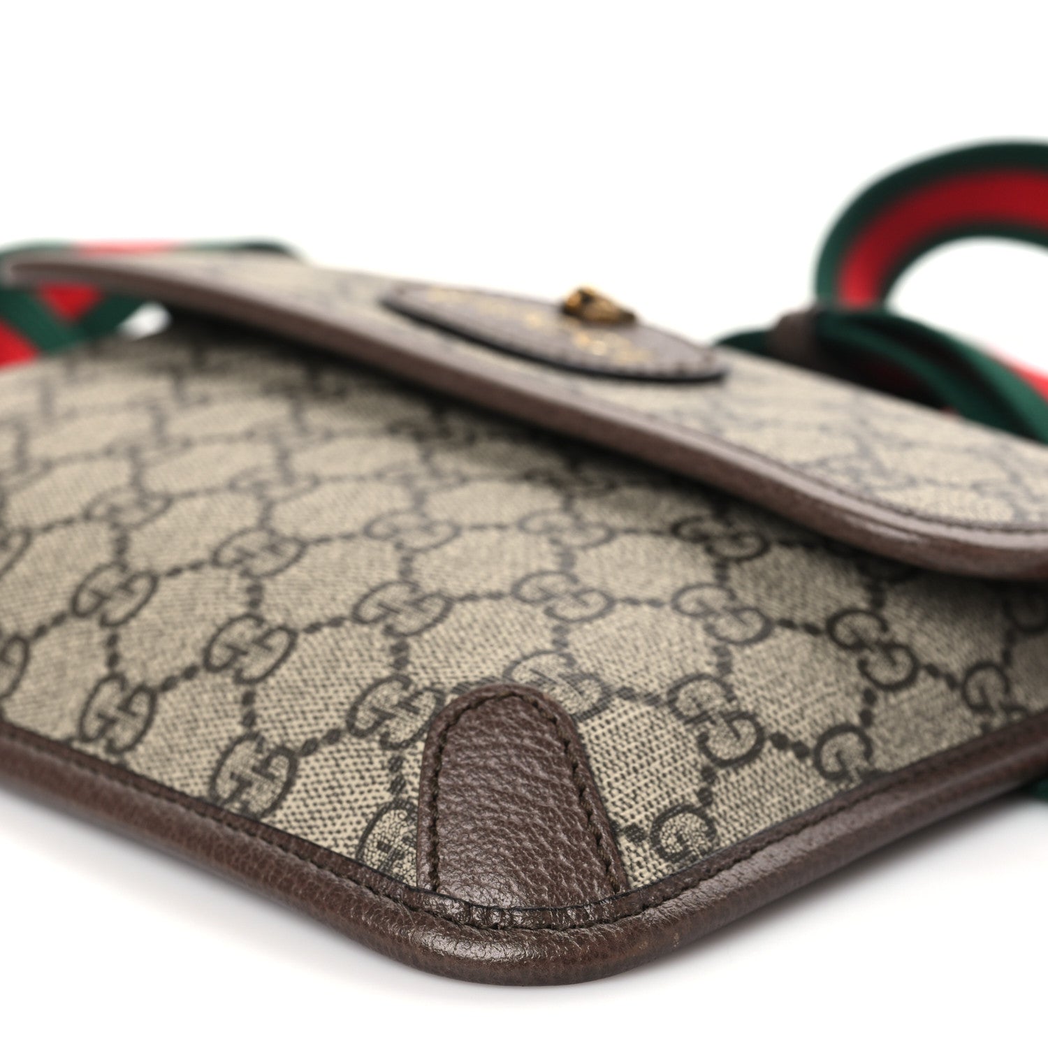 Gucci GG Supreme Monogram Neo Vintage Web Belt Bag Brown 10 of 10