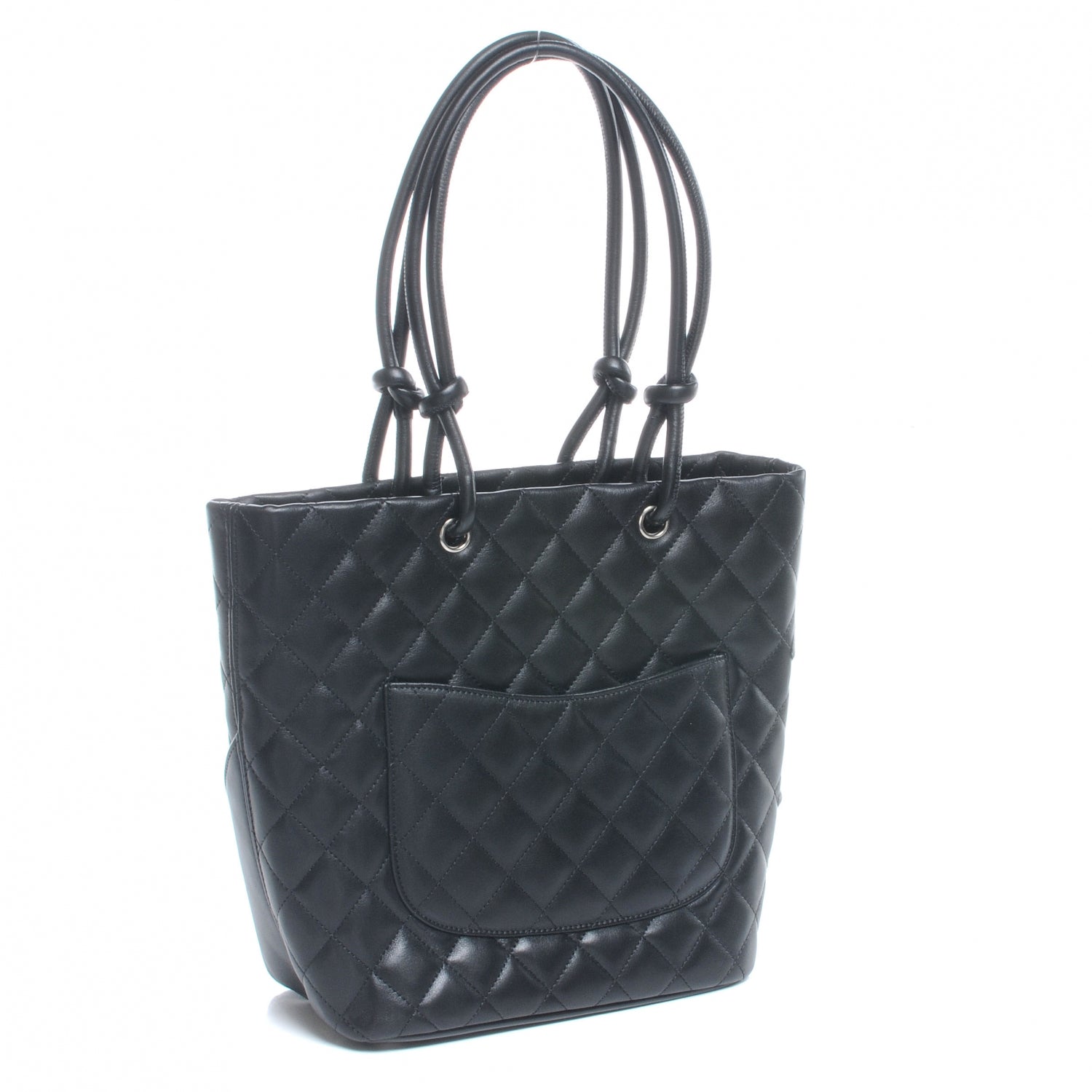 Chanel Calfskin Quilted Medium Cambon Tote Black White 3 of 6