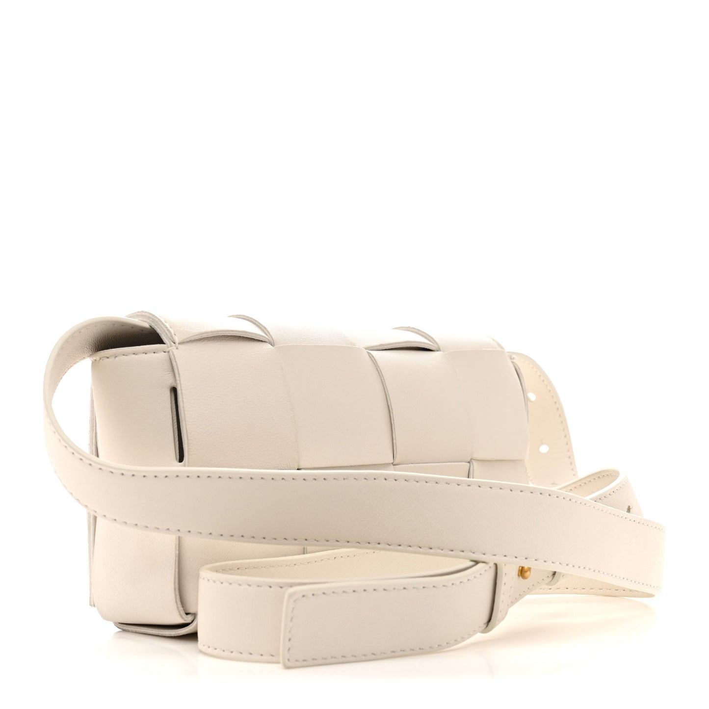 Nappa Maxi Intreccio The Belt Cassette Bag White