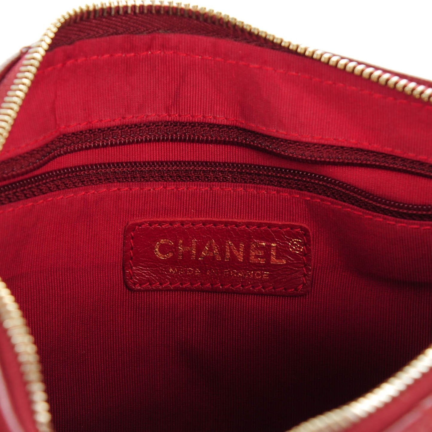 Caviar Quilted Shoulder Bag Dark Red