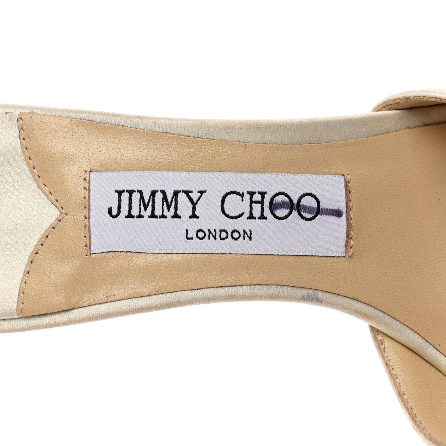 Jimmy Choo Satin Crystal Saeda 100 Pumps 37 Ivory 8 of 18