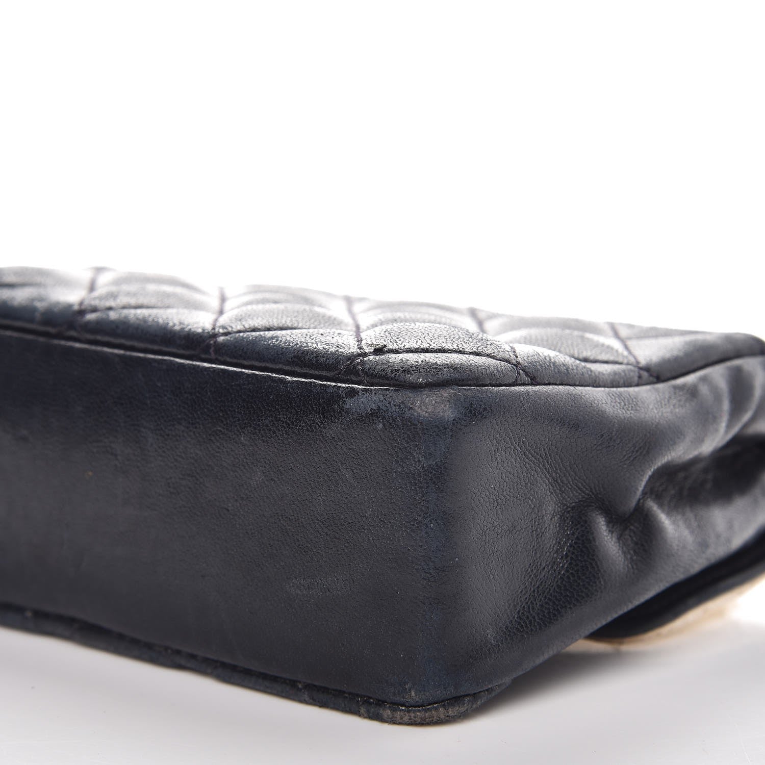 Chanel Lambskin Quilted Bicolor Extra Mini Flap Navy White 11 of 16