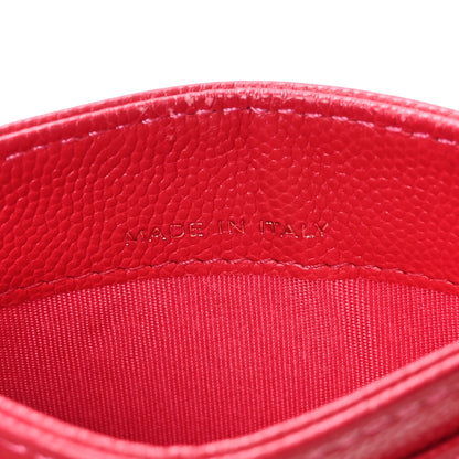 Chanel Lambskin Camellia Embossed Card Holder Red 7 of 8