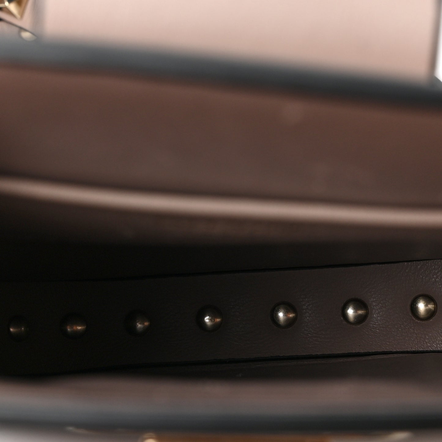 Calfskin Rockstud Phone Case Crossbody Poudre